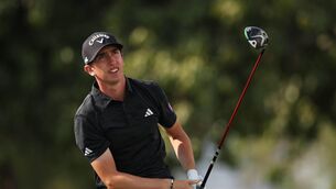 <p>Tom McKibbin of Northern Ireland looks on following his tee shot. Pic: Richard Heathcote/Getty Images.</p>