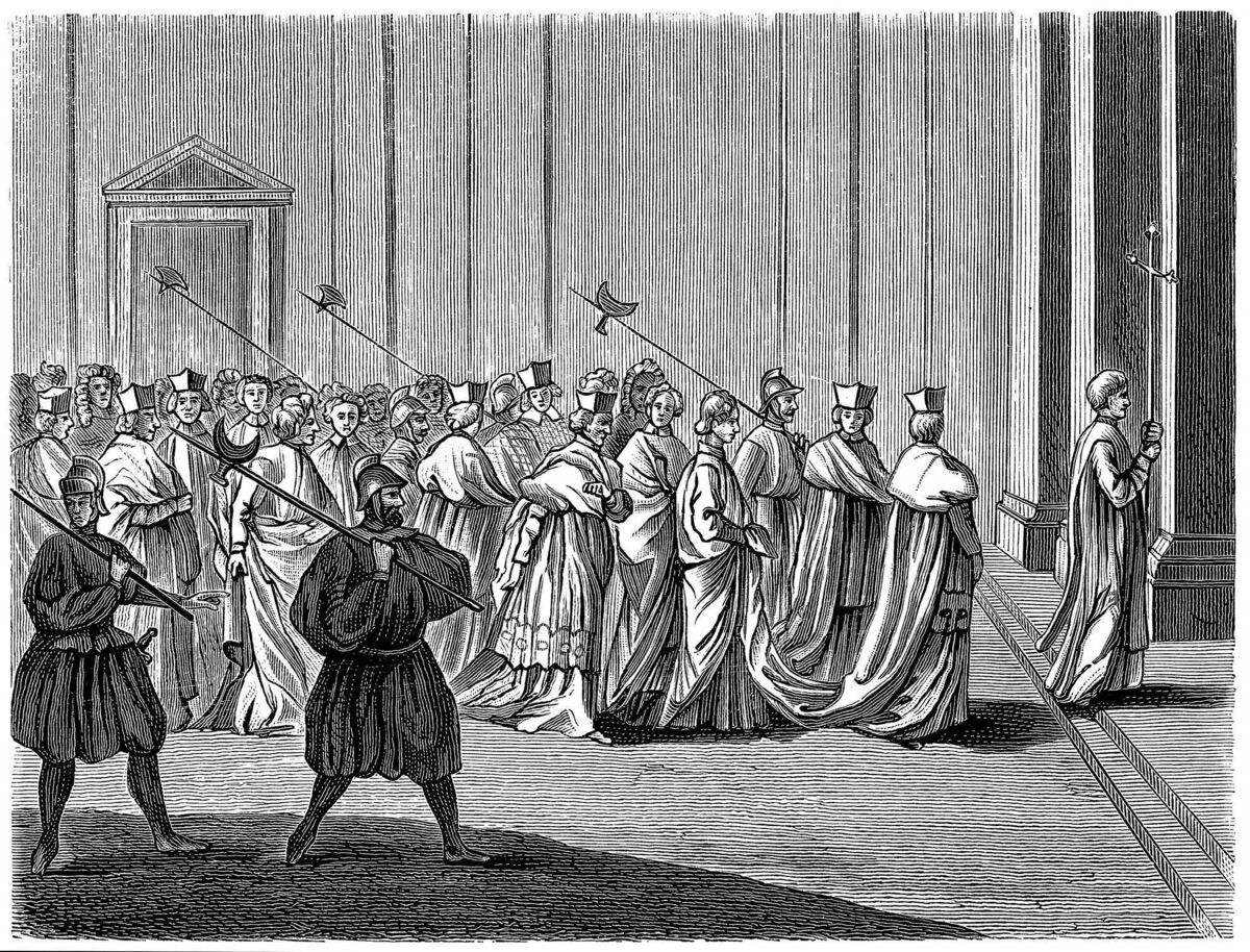 Meeting of the 1378 conclave.
