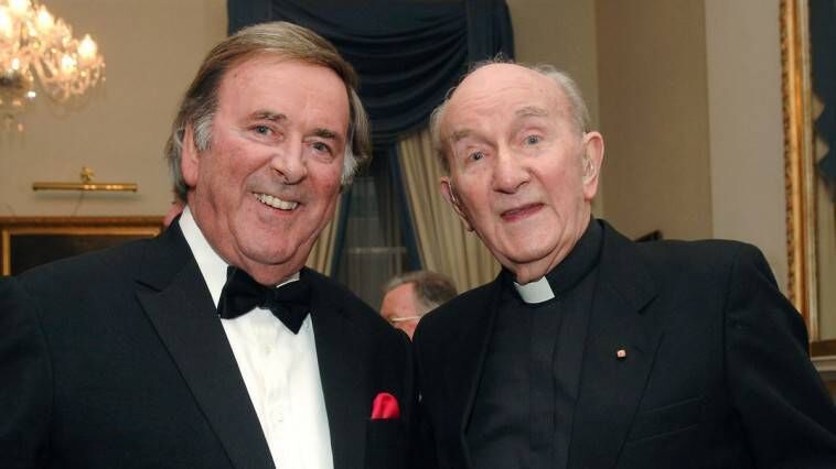 Terry Wogan with Fr Kevin Laheen. The high-profile Dublin priest was one of 15 deceased Jesuits named in the damning report on sexual predators within the order. Terry Wogan with Fr Kevin Laheen. The high-profile Dublin priest was one of 15 deceased Jesuits named in the damning report on sexual predators within the order.