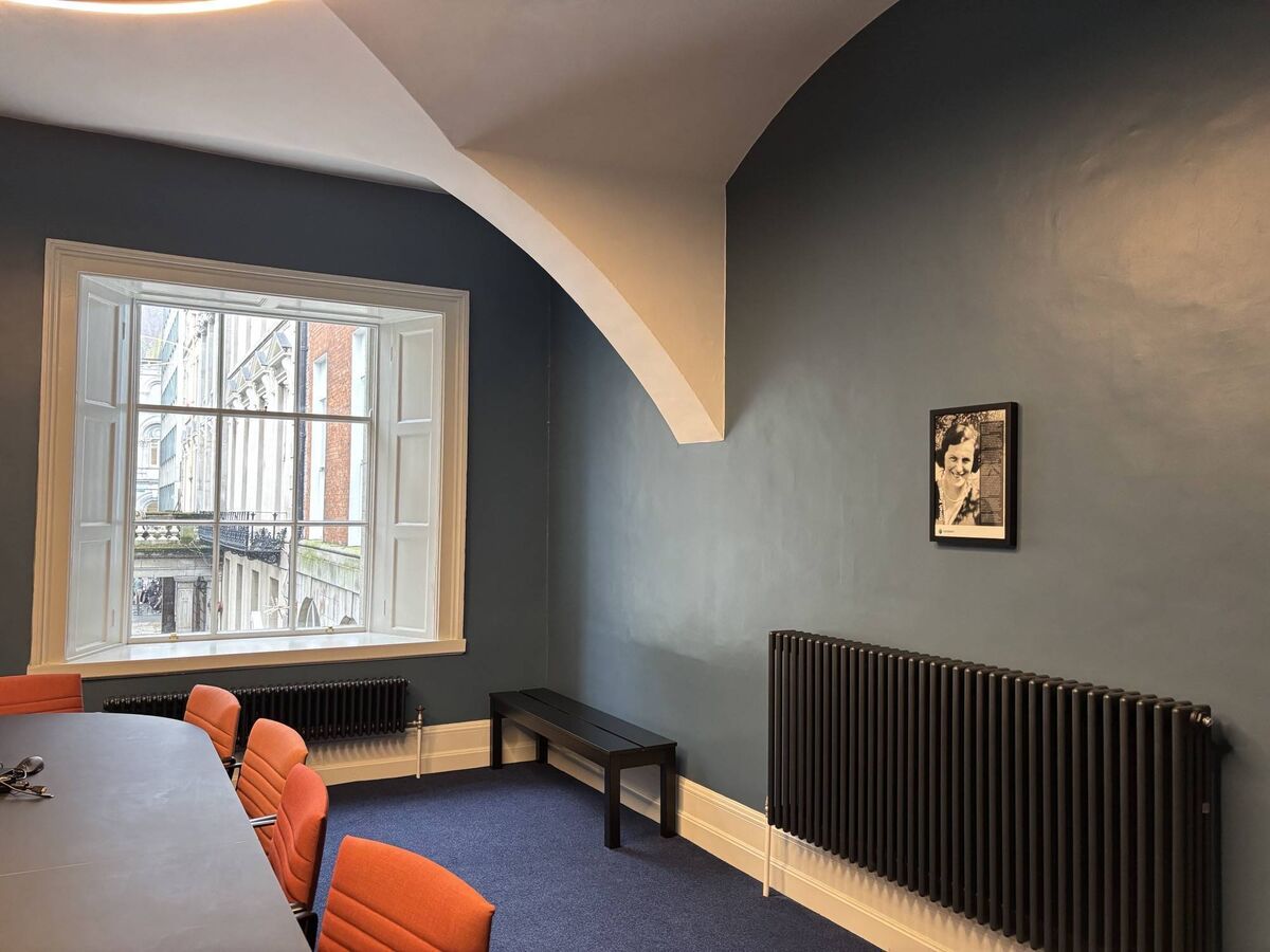 The meeting room at Euronext Dublin named after Oonah Keogh. Picture: courtesy of Euronext Dublin