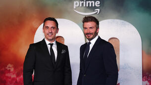 <p>Former Manchester United team-mates Gary Neville, left, and David Beckham are part of a new ownership group at Salford. Pic: Peter Byrne/PA</p>