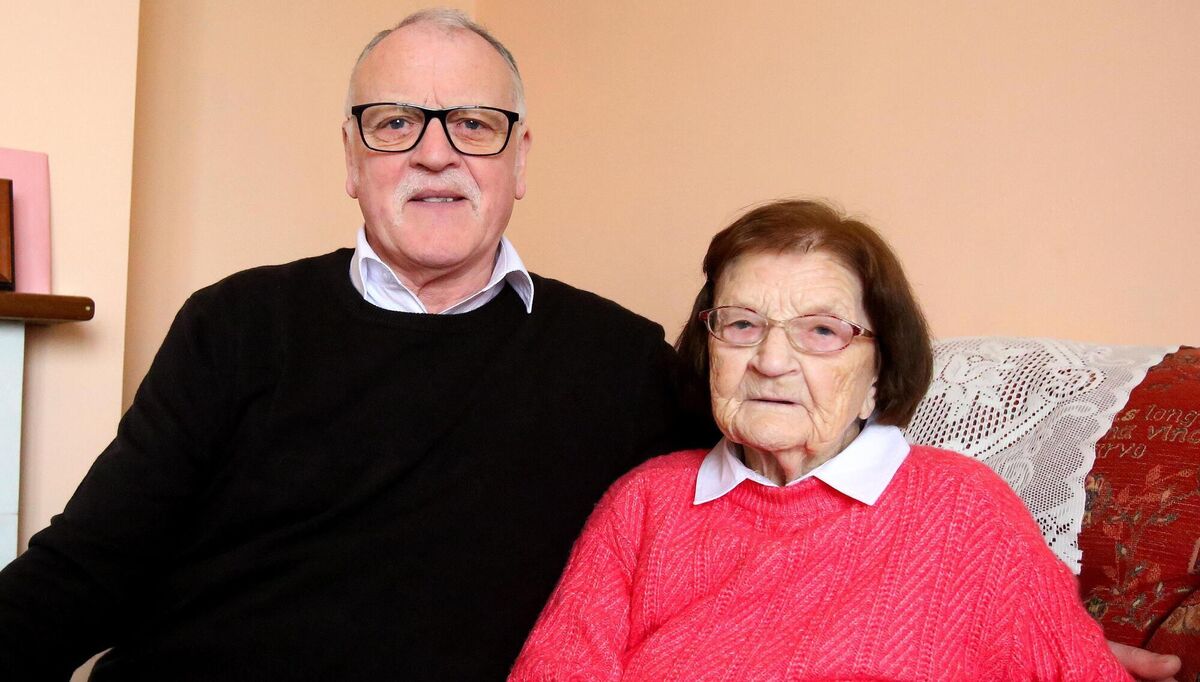 Chrissie Tully with her son Patrick Naughton. Chrissie Tully with her son Patrick Naughton.