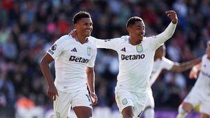 <p>MAIN MAN: Aston Villa's Ollie Watkins (left) celebrates scoring their side's first goal of the game with Jacob Ramsey during the Premier League match at the Vitality Stadium, Bournemouth. Picture date: Saturday May 10, 2025.</p>