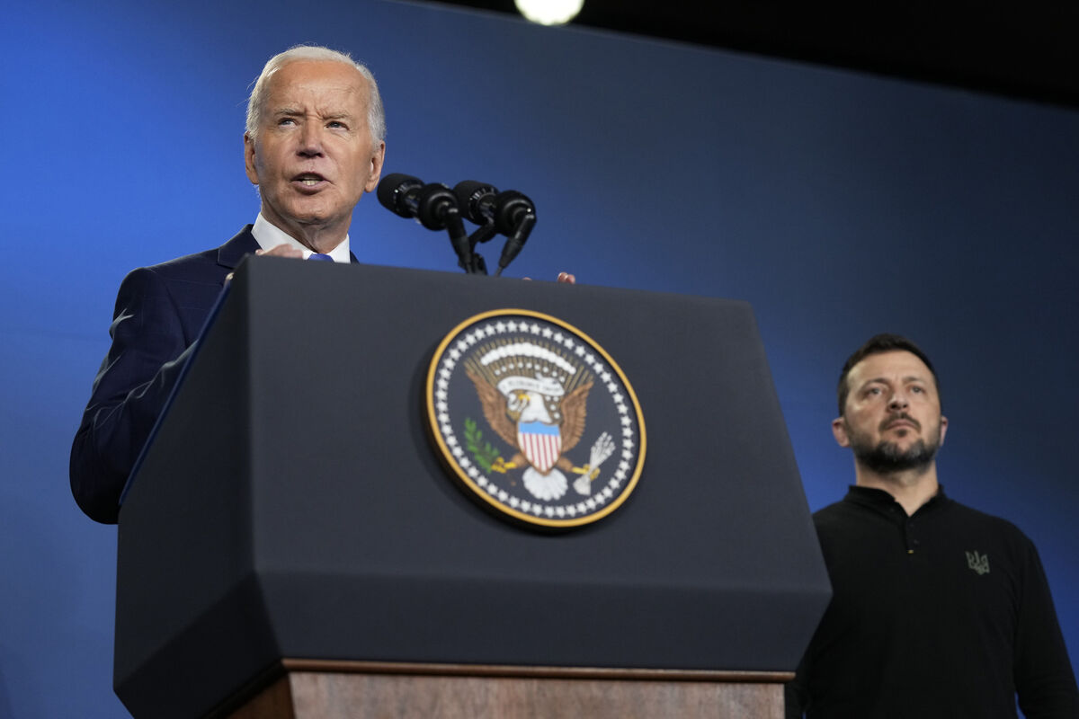 Former US president Joe Biden, left, president of Ukraine Volodymyr Zelenskyy last year. Biden is probably the last truly transatlantic US president. File photo: AP/Susan Walsh