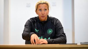 <p>Head coach Carla Ward during a Republic of Ireland women's media conference at FAI Headquarters in Abbotstown, Dublin. Photo by Stephen McCarthy/Sportsfile</p>