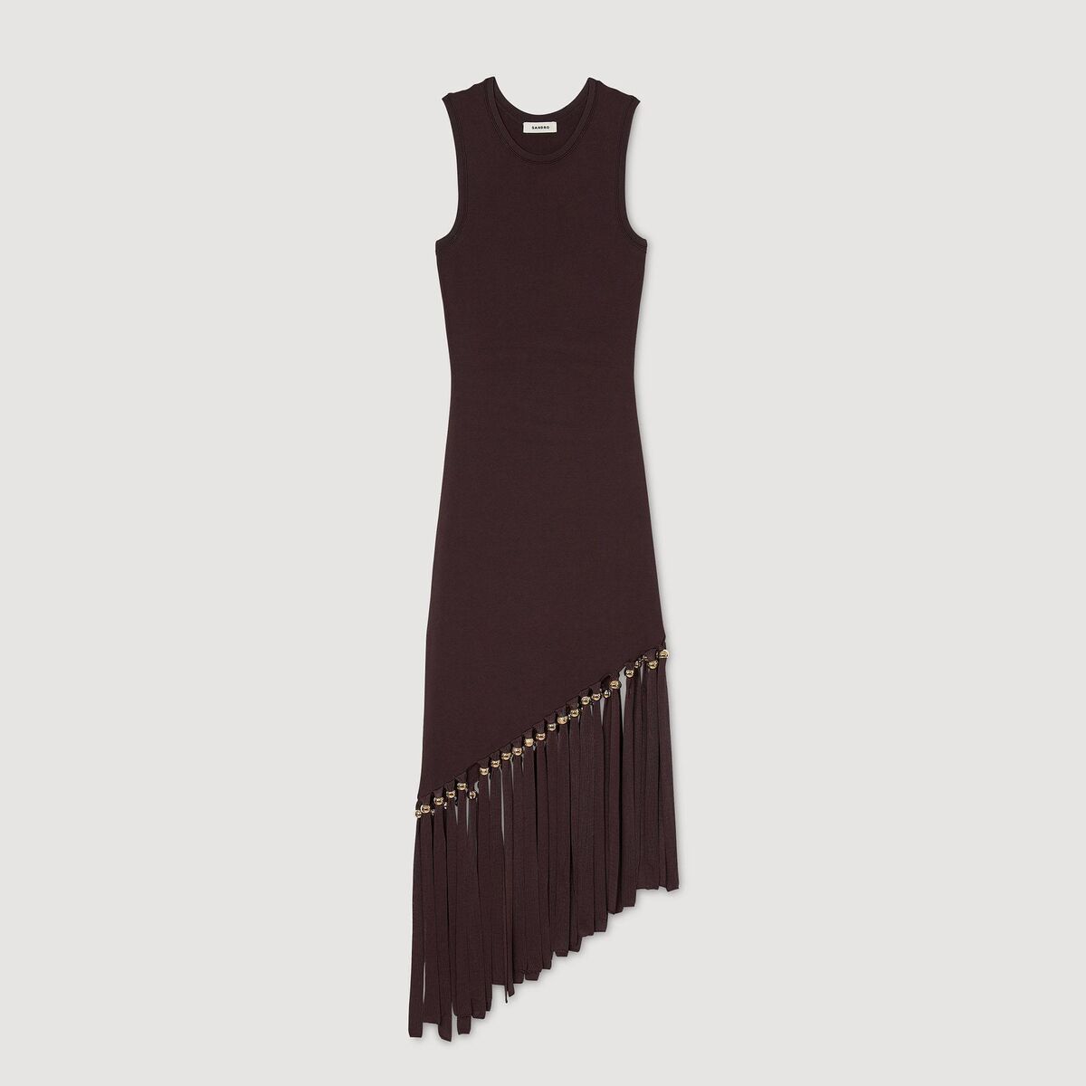 Fringed and beaded maxi dress, Sandro, €275
