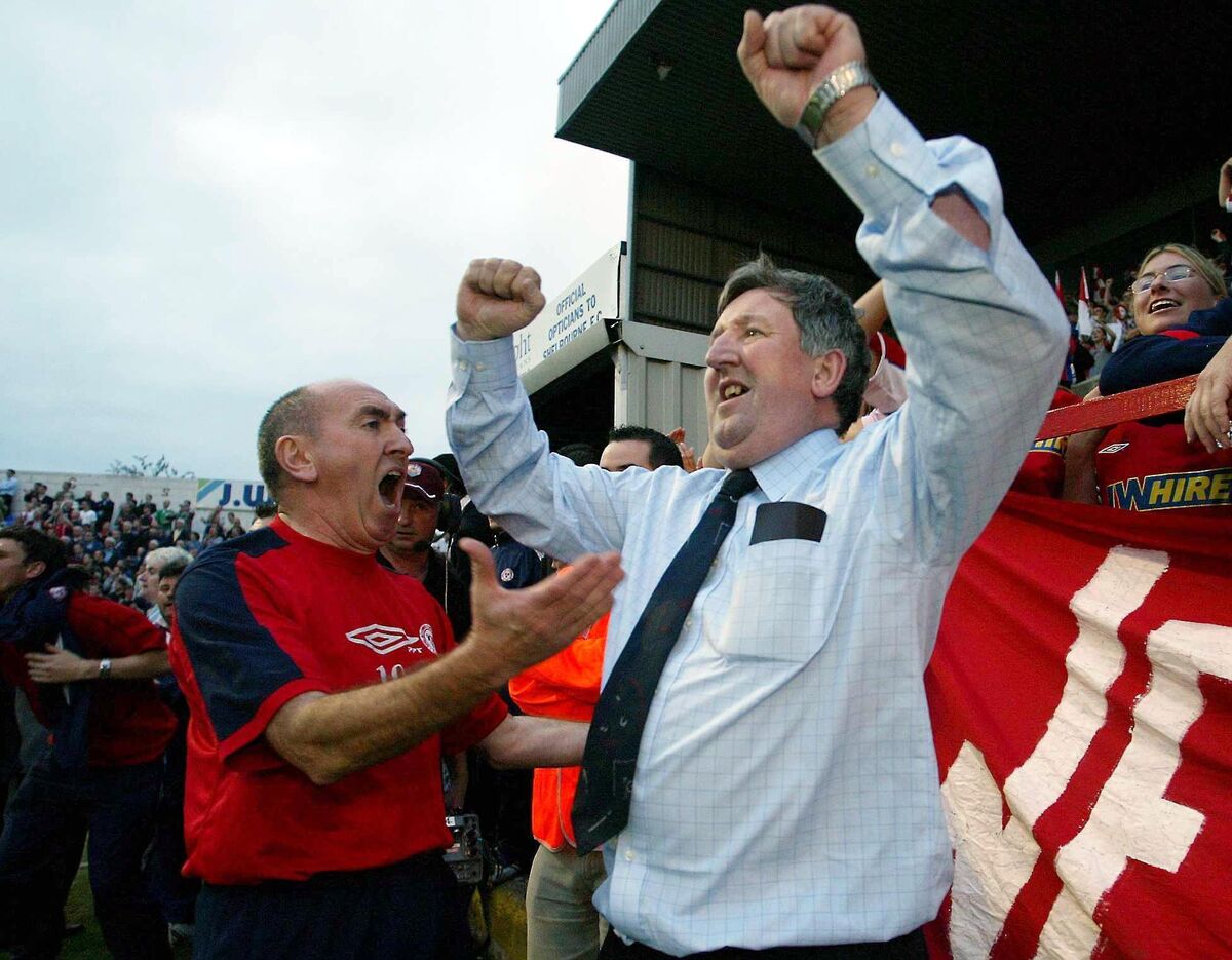 Ollie Byrne celebrating at Tolka Park in 2004. Picture: INPHO/Morgan Treacy