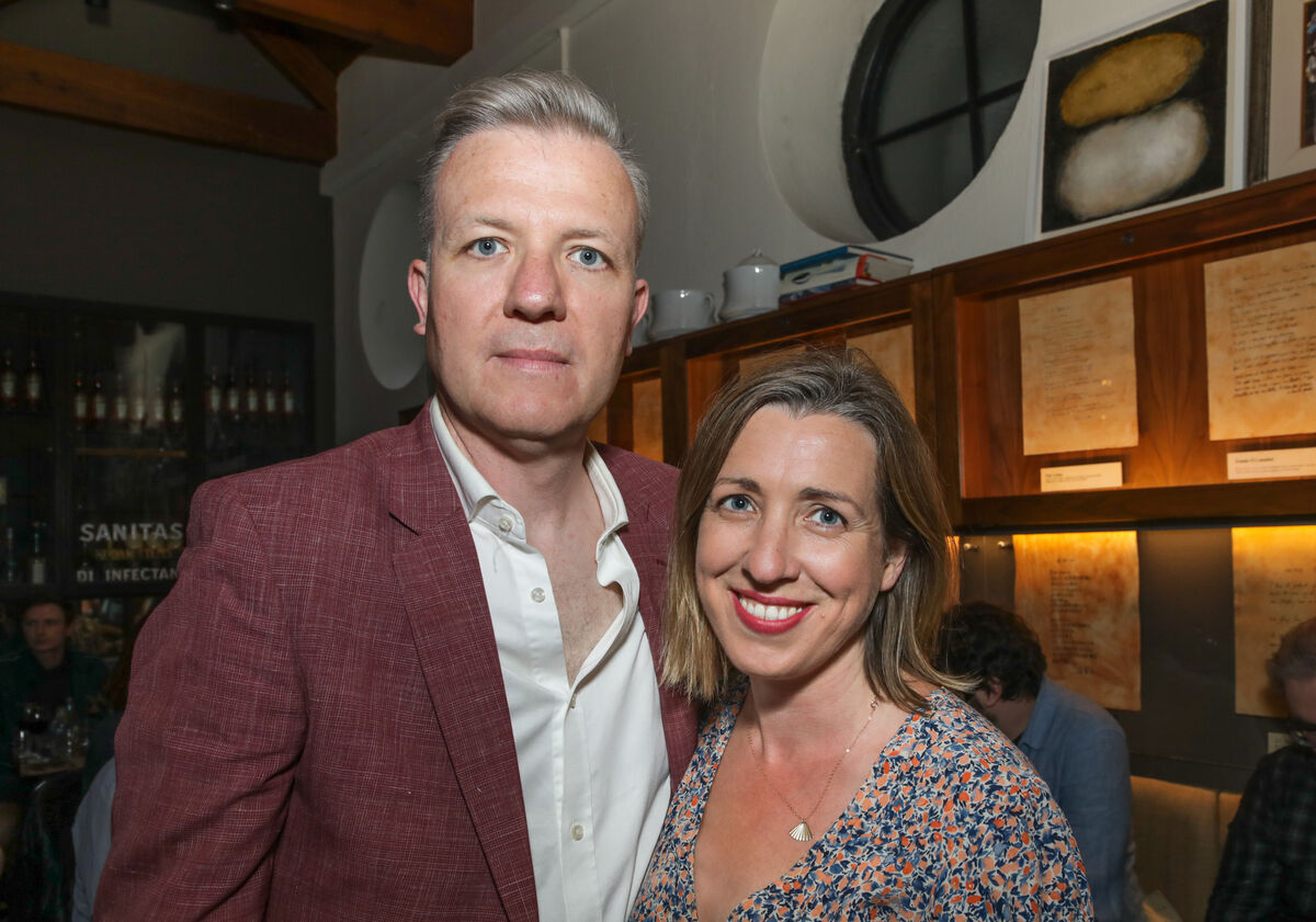 Billy Ramsell and Ailbhe Ní Ghearbhuigh at the Farmgate Café for the award, part of Cork International Poetry Festival. Billy Ramsell and Ailbhe Ní Ghearbhuigh at the Farmgate Café for the award, part of Cork International Poetry Festival.