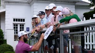<p>Jon Rahm of Spain signs autographs prior to the PGA Championship at Quail Hollow Country Club on May 13, 2025 in Charlotte, North Carolina. (Photo by Warren Little/Getty Images)</p>