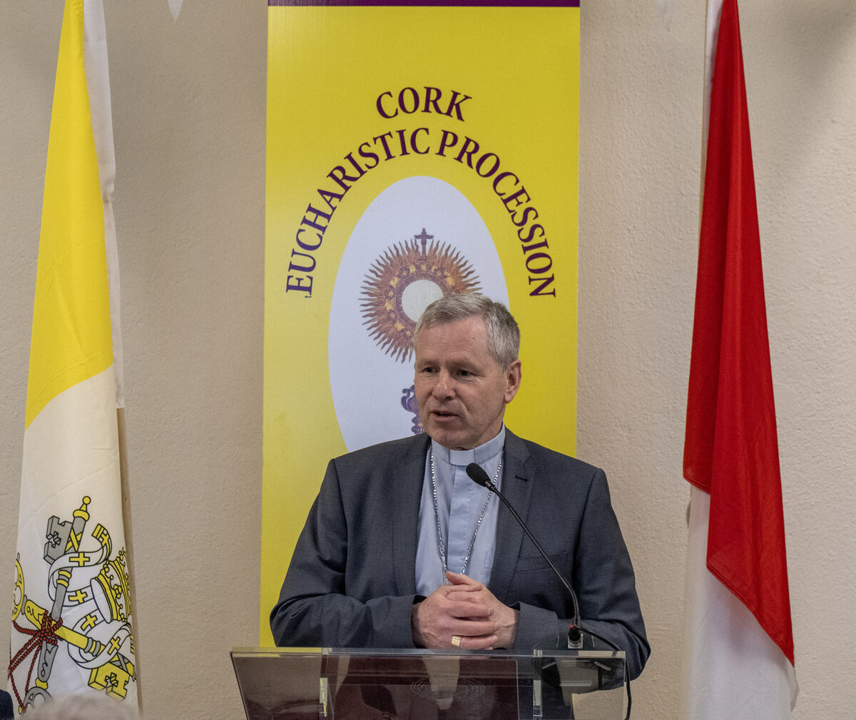 Fintan Gavin, Bishop of Cork and Ross speaking at the launch. Picture: Brian Lougheed