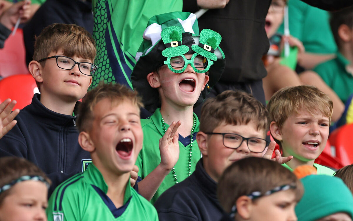 SPECTACLE: Luke Hyde, fourth class, supporting Crosshaven BNS. Picture: Jim Coughlan.