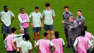 <p>ANGRY ANGE: Tottenham Hotspur manager Ange Postecoglou speaks with his players. Pic: Andrew Milligan/PA Wire.</p>