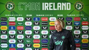 <p>STAYING PUT: Head coach Carla Ward during a Republic of Ireland women squad announcement. Pic: Stephen McCarthy/Sportsfile.</p>