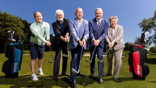 <p>Diarmuid Nolan, CEO of Brown &amp; Brown Ireland, pictured (centre) with Cian McNamara, Head PGA Golf Professional at Monkstown Golf Club; Michael Doorley, Chairman of Monkstown Golf Club; Conor Dillon, Manager of The PGA in Ireland, and Ada O'Sullivan, Former Curtis Cup Captain, R&amp;A Open Championship Committee Member, and Monkstown Golf Club member. The Irish PGA Championship will take place from 4–7 August 2025 at Monkstown Golf Club. Pic: Michael O'Sullivan / OSM PHOTO</p>