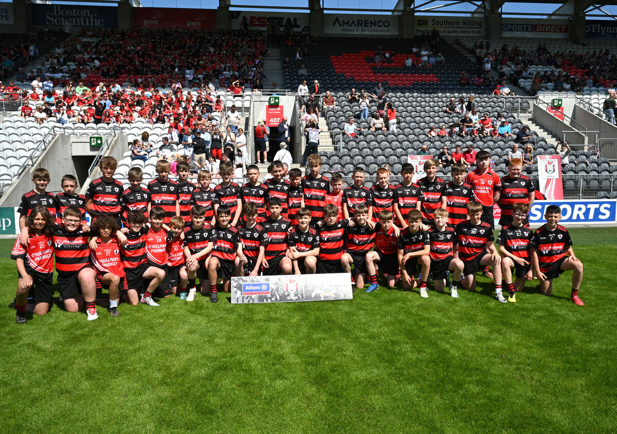  Team photo for St Anthony's BNS, Ballinlough. Allianz Sciath na Scol Chorcai at SuperValu Pairc Ui Chaoimh, Cork. Premier H1/DH1 St Anthonys BNS, Ballinlough v GS Ui Riordain. Picture: Larry Cummins