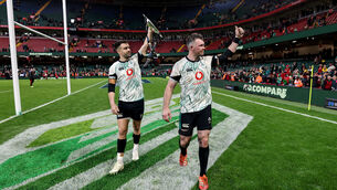 <p>BAA BAAS DUTY: Ireland's Conor Murray and Peter O'Mahony. Pic: Dan Sheridan</p>