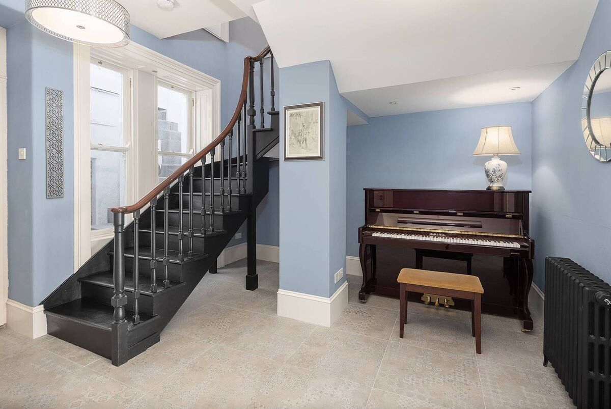 Restored stairs to the basement Restored stairs to the basement
