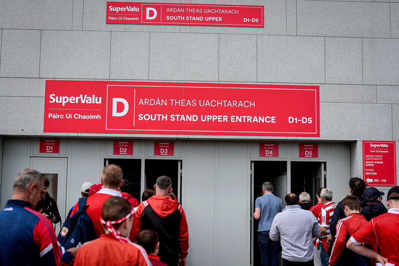 STILE COUNCIL: Fans make their way into SuperValu Pairc Ui Chaoimh ahead of the match. Pic: INPHO/James Crombie