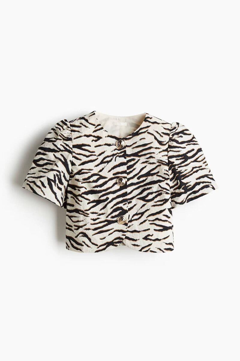 Fashion Puff sleeved zebra print blouse, €34.99, H&amp;M.