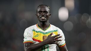 <p>Sadio Mane will not play for Senegal in next month’s internationals against the Republic of Ireland and England. Pic: AP Photo/Sunday Alamba.</p>