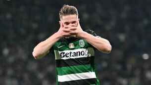 <p>Sporting Lisbon's Swedish forward Viktor Gyokeres scored a whopping 39 league goals as his side claimed the league title. Pic: Patricia DE MELO MOREIRA / AFP</p>