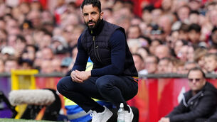 <p>Ruben Amorim admits he and his Manchester United players are desperate to ‘turn the page’ on this season. Pic: Martin Rickett/PA</p>