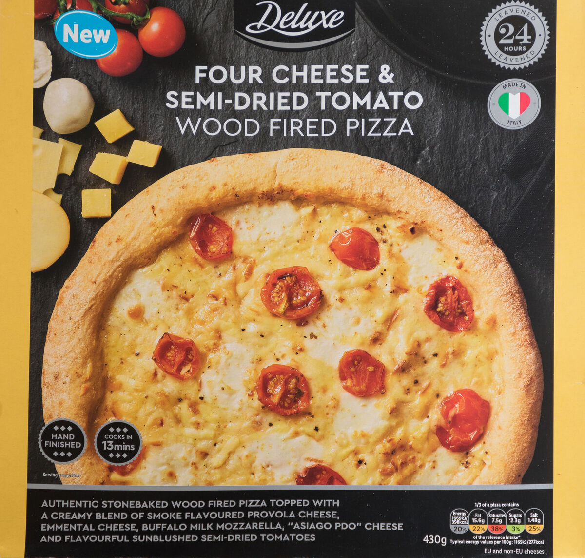 Deluxe Four Cheese &amp; Semi-Dried Tomato, Wood Fired Pizza. - Picture: David Creedon