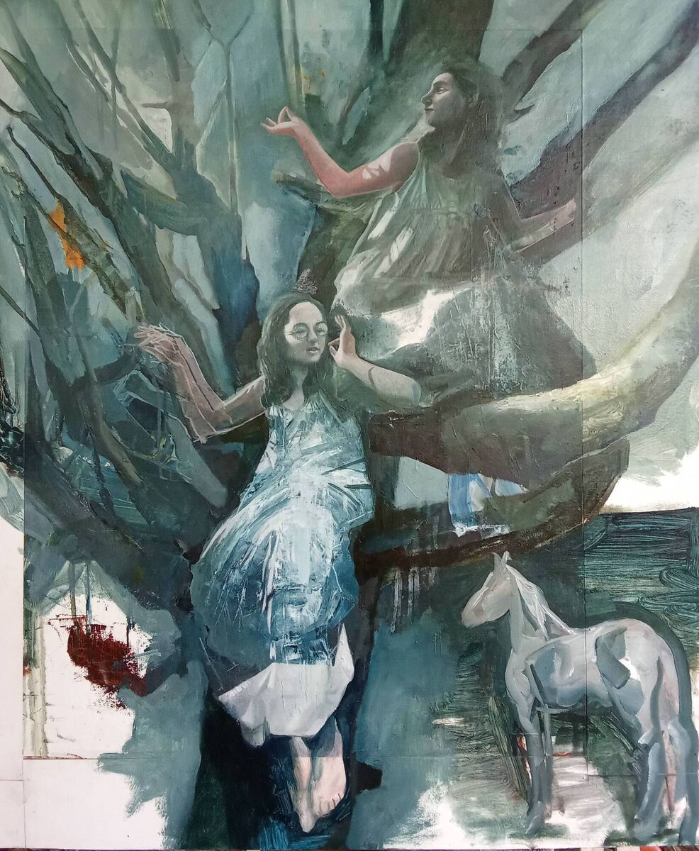 Damian Daly's oil painting on canvas is inspired by the work of the late Listowel poet Sonja Broderick. Damian Daly's oil painting on canvas is inspired by the work of the late Listowel poet Sonja Broderick.