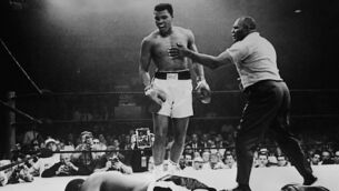<p>ICONIC OR A DIVE? Sonny Liston lies out for the count after being KO’d in the first round of his return title fight by world heavyweight champion<br class="HardReturn">Muhammad Ali in Maine on May 25, 1965. Pic: Hulton Archive/Getty Images</p>