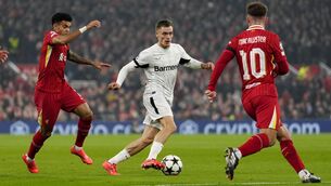 <p>Bayer Leverkusen's Florian Wirtz is the subject of a bid from Liverpool.</p>
