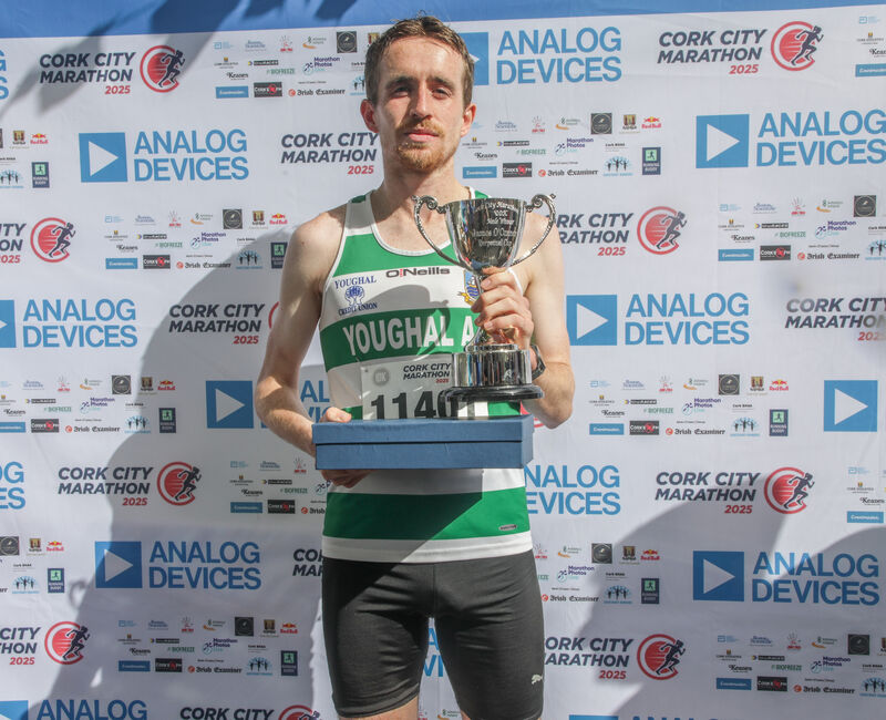Fearghal Curtin who won the men's 10K race. Picture: David Creedon Fearghal Curtin who won the men's 10K race. Picture: David Creedon