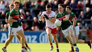 <p>TIME TO MOVE ON: Mayo finished what was a difficult week for the county with a win over Tyrone to keep their chances alive in group one of the All-Ireland SFC. Pic: ©INPHO/James Crombie</p>