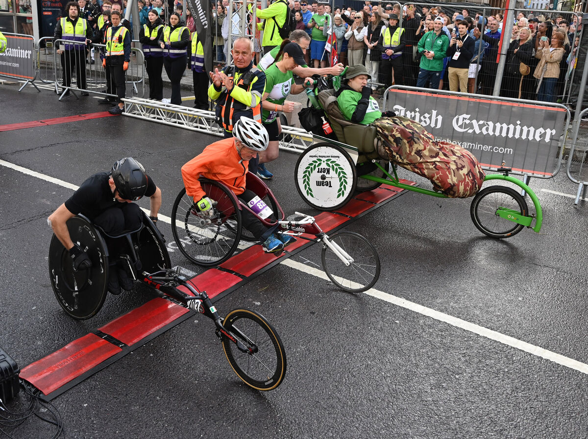 Wheelchair participants at the Cork City Marathon. Picture: Eddie O'Hare