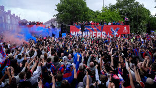 <p>Crystal Palace fans will hope to follow their FA Cup-winning team in the Europa League next season (Yui Mok/PA)</p>