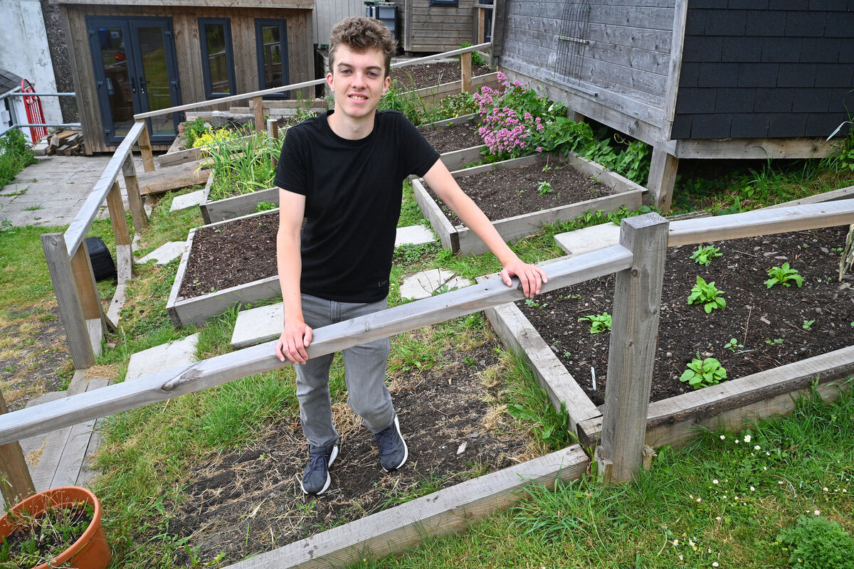  Kevin Riordan looking after the fruit and vegetables gardens at the Life Centre. Picture: Larry Cummins