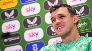 <p>RELAXED: Jason Knight during a Republic of Ireland press conference at the FAI National Training Centre in Abbotstown. Pic: Ramsey Cardy/Sportsfile.</p>