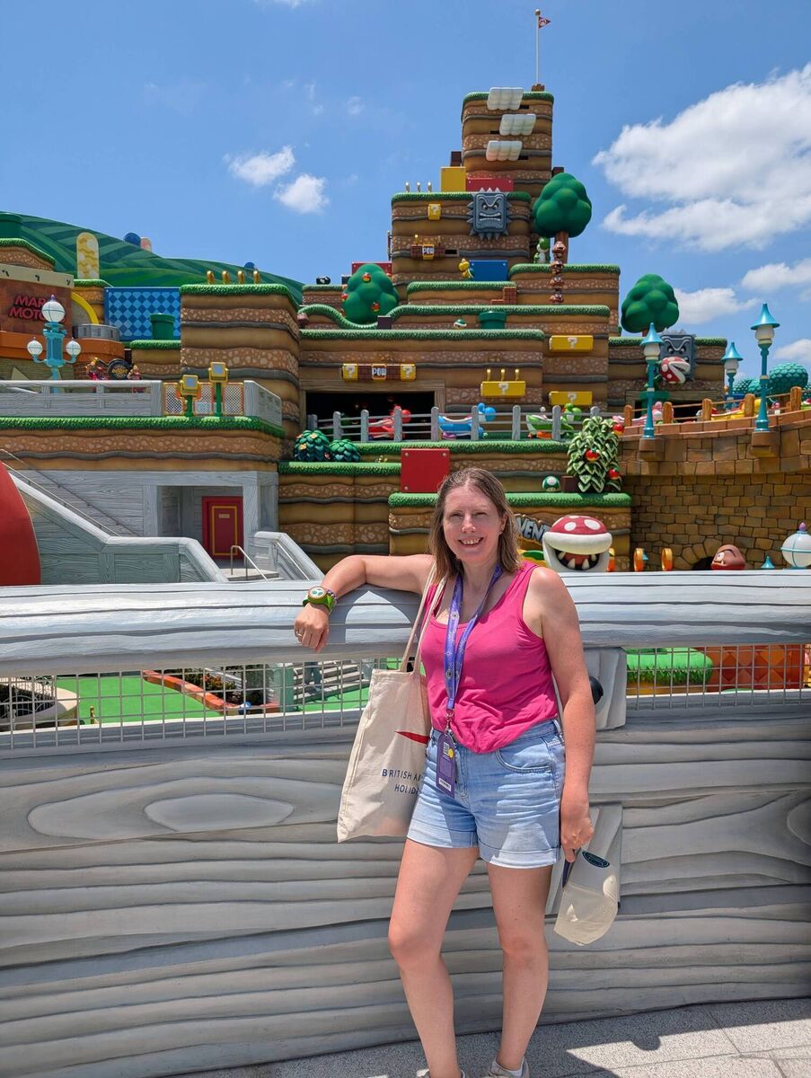 Kirsty at Universal Epic Universe. Picture: Kirsty Masterman/PA Kirsty at Universal Epic Universe. Picture: Kirsty Masterman/PA