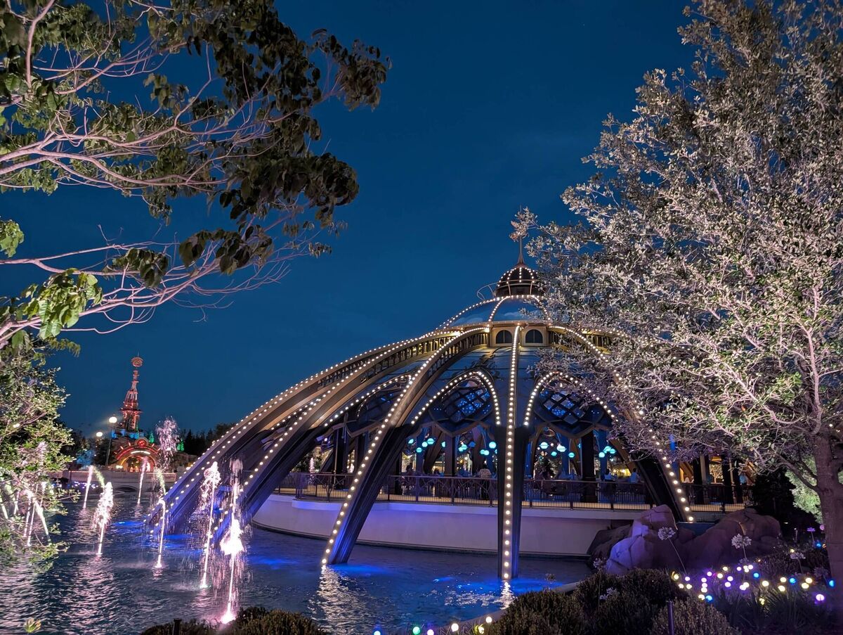 Celestial Park at night at Universal Epic Universe. Picture: Kirsty Masterman/PA Celestial Park at night at Universal Epic Universe. Picture: Kirsty Masterman/PA
