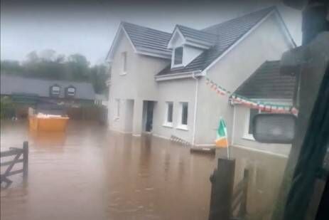 Alan Mahy's house flooded during Storm Babet. Alan Mahy's house flooded during Storm Babet.