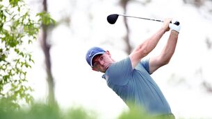 <p>STAYING FOCUSED: Rory McIlroy swings down and through his drive from the 3rd at the Canadian Open Pro-Am at TPC Toronto at Osprey Valley. Pic: Vaughn Ridley/Getty Images</p>