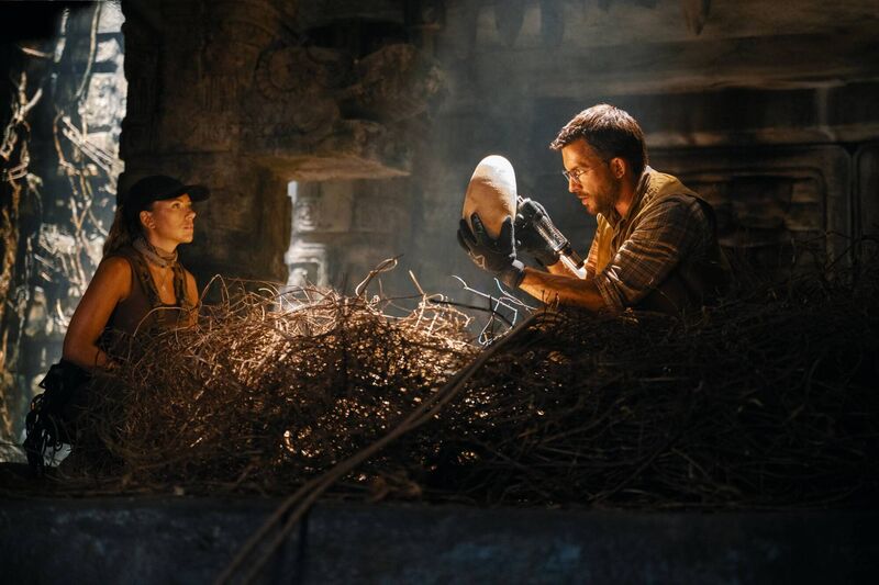 Jonathan Bailey and Scarlett Johansson in Jurassic World: Rebirth (2025). Picture: Jasin Boland/Universal Pictures - © Universal Studios. Jonathan Bailey and Scarlett Johansson in Jurassic World: Rebirth (2025). Picture: Jasin Boland/Universal Pictures - © Universal Studios.
