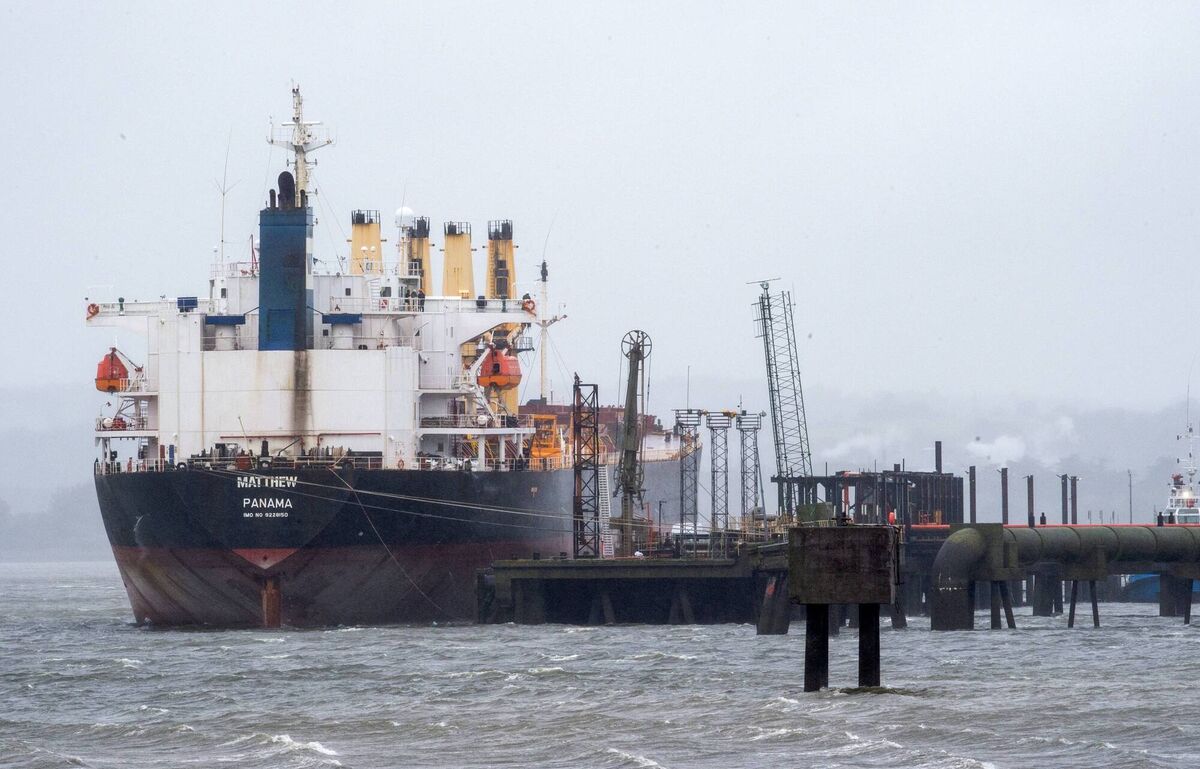 The Panamanian-registered cargo vessel the MV Matthew berthed at Marino Point in Cork Harbour in 2023 after the largest cocaine seizure in the history of the State. File picture: Dan Linehan The Panamanian-registered cargo vessel the MV Matthew berthed at Marino Point in Cork Harbour in 2023 after the largest cocaine seizure in the history of the State. File picture: Dan Linehan