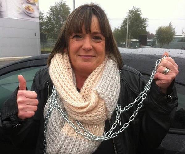 Debbie on her way to Athlone today. Picture via Facebook