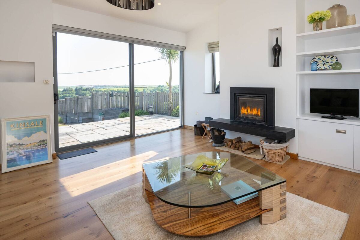 Family living area has patio access