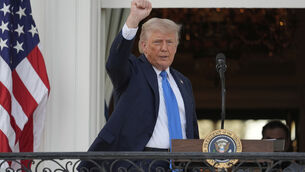 <p>President Donald Trump gestures after speaking during a summer soiree on the South Lawn of the White House, Wednesday, June 4, 2025, in Washington. (AP Photo/Alex Brandon)</p>
