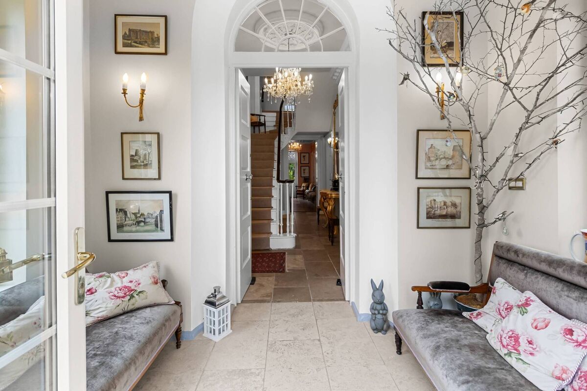 The delightfully bright porch 