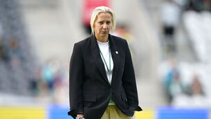 <p>Republic of Ireland head coach Carla Ward ahead of the UEFA Women's Nations League, League B, Group B2 match at the Pairc Ui Chaoimh. Pic: Niall Carson/PA Wire.</p>