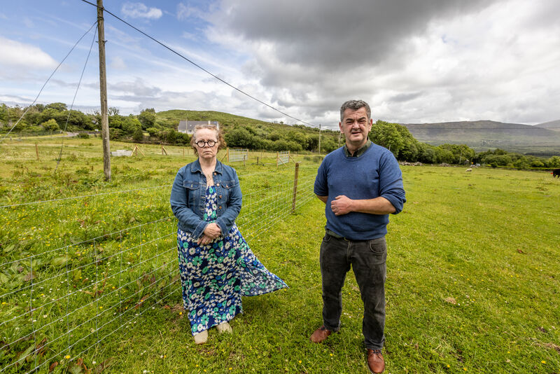 Landowners Clara Leahy and Jimmy Sheahan: 'What put the tin hat on it for me was when they took Clara to court. That really changed my attitude towards the council,' Mr Sheahan says.