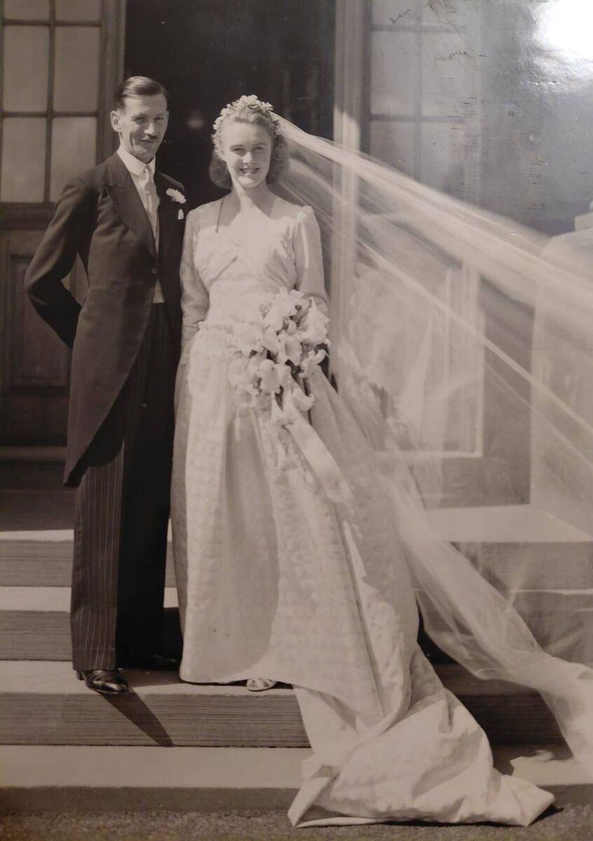 Jennifer Sleeman at her wedding to Brian Sleeman in 1949. Photo courtesy of the Sleeman family