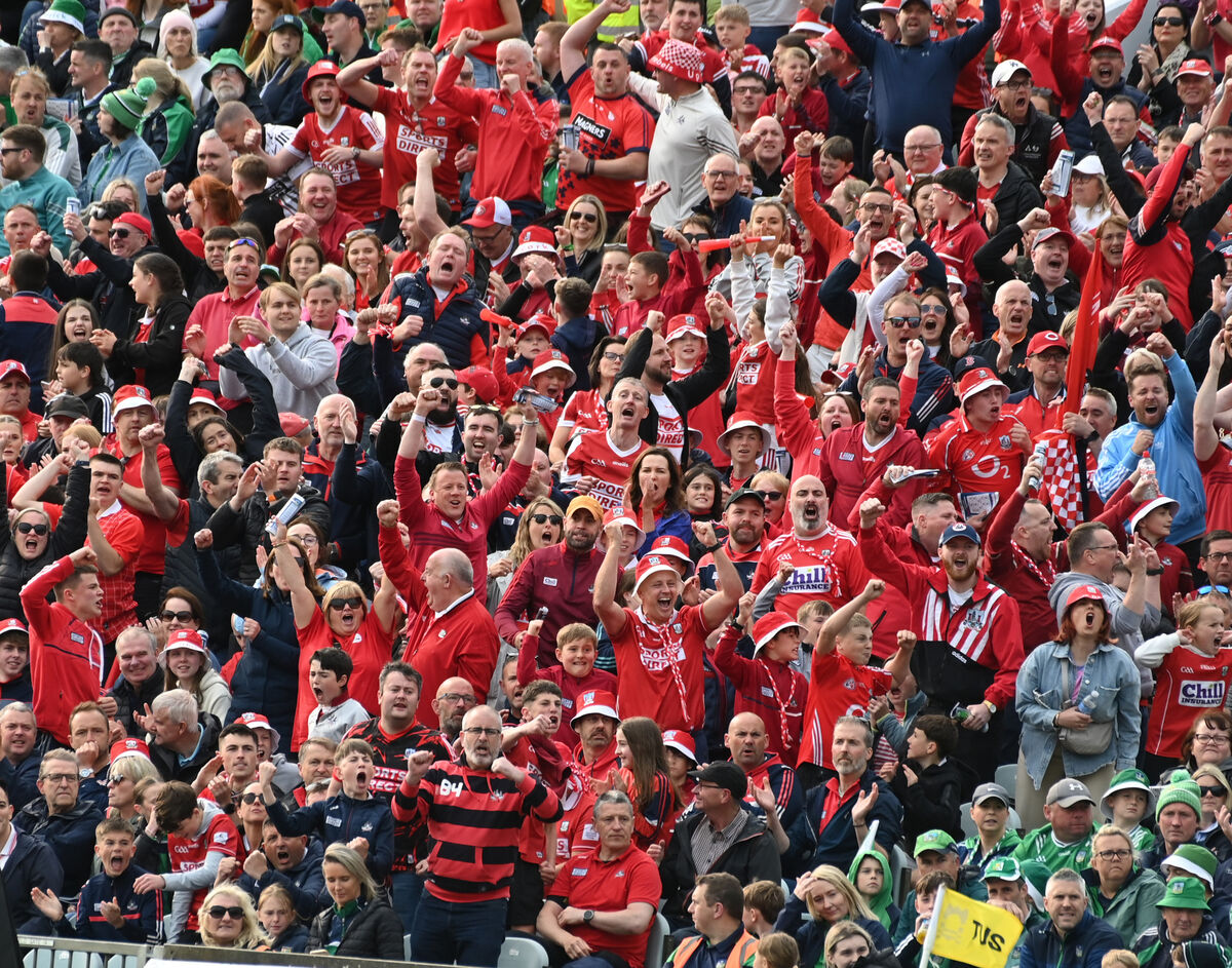 There was little between the teams — in the end it went to penalties — but it was the Cork fans who had cause to celebrate after the Munster senior hurling championship final at TUS Gaelic Grounds in Limerick. Picture: Eddie O'Hare